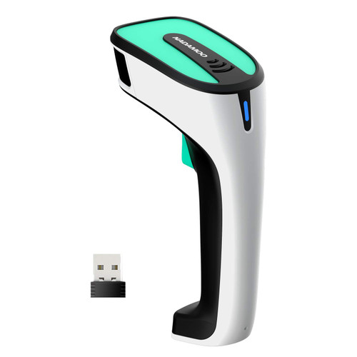 NADAMOO 2D Wireless Barcode Scanner Compatible with Bluetooth, Handheld USB 1D 2D PDF417 QR Code Scanner 2.4G Wireless & Wired Imager Cordless Bar Code Reader for Tablet iPhone iPad Android iOS PC POS