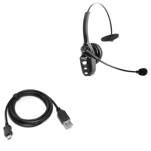 BoxWave Cable Compatible with BlueParrott B250-XTS - DirectSync Cable, Durable Charge and Sync Cable for BlueParrott B250-XTS