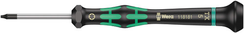 Wera 05118181001 Kraftform Micro 2067 Torx HF Electronics Precision Screwdriver, TX5 Head, 40mm Blade Length