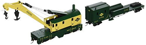 Bachmann Trains Reading (Green and Yellow) Boom Crane and Tender