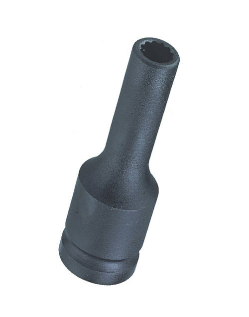 Genius Tools 1/2" Dr. 15mm Deep Thin Wall Impact Socket (12-Point) (CR-Mo) - 448515