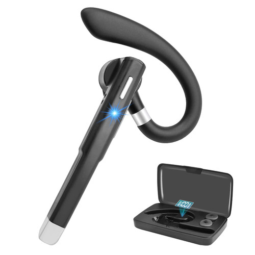 Daakro Bluetooth Headset with 500mAh Charging Case, Wireless Bluetooth Earpiece V5.1, Built-in Dual Mic Noise Cancelling 48H Playtime for Driving Business Office Compatible with Android/iOS/Laptop Daakro Bluetooth Headset with 500mAh Charging Case, Wireless Bluetooth Earpiece V5.1, Built-in Dual Mic Noise Cancelling 48H Playtime for Driving Business Office Compatible with Android/iOS/Laptop