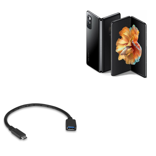 BoxWave Cable Compatible with Xiaomi Mi Mix Fold (Cable by BoxWave) - USB Expansion Adapter, Add USB Connected Hardware to Your Phone for Xiaomi Mi Mix Fold