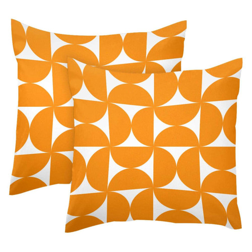 JAVENPROEQT Decorative Square Throw Pillow Covers Set of 2 Geometric Pattern Circle Pillow Case for Home Office Car, 18 x 18 inches