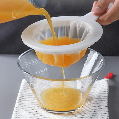Mesh Kitchen Ultra-fine Mesh Strainer Kitchen Nylon Mesh Filter Spoon for Suitable for Soy Milk Coffee Milk Yogurt (2) Mesh Kitchen Ultra-fine Mesh Strainer Kitchen Nylon Mesh Filter Spoon for Suitable for Soy Milk Coffee Milk Yogurt (2)