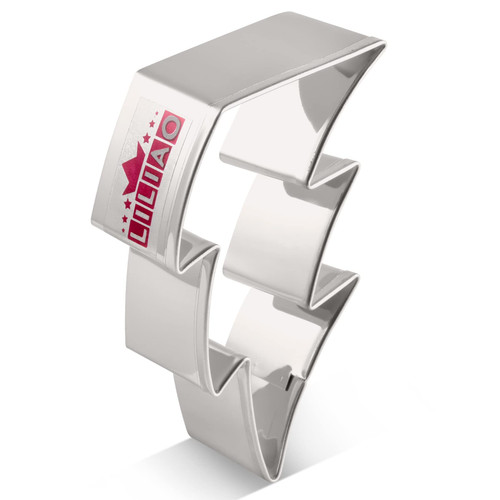 LILIAO Flash Lightning Bolt Cookie Cutter Biscuit Fondant Cutter for Kids Birthday Party - 2 x 2.8 inches - Stainless Steel