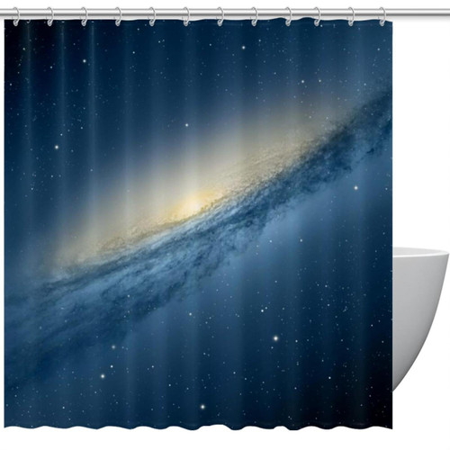 VAPOKF Shower Curtain for Bathroom Decor, Galaxy Starry Universe Waterproof Polyester Fabric Bath Curtain Set with 12 Hooks - 66x72 Inches