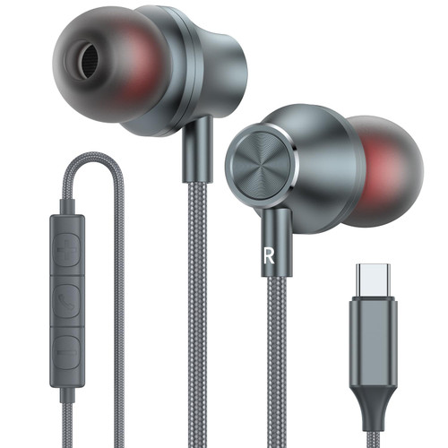 USB C Headphones,USB Type C Earphones Wired Earbuds Magnetic Noise Canceling in-Ear Headset with Microphone for iPad Pro, Samsung Galaxy S23 S22 S21 S20 Ultra, Note 10 20, A53 A54, Pixel 7 6a Oneplus