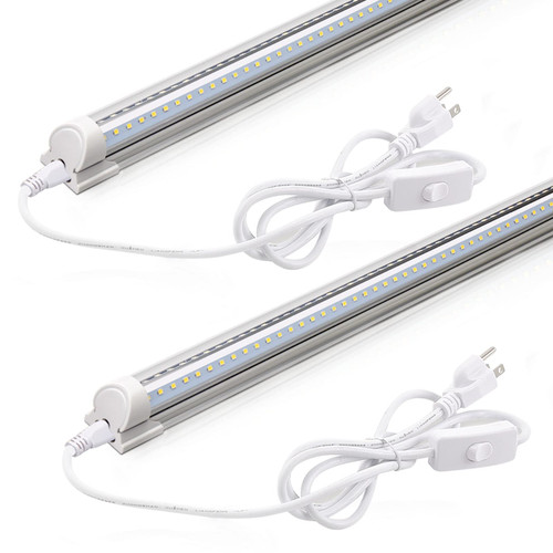 Barrina LED Shop Light 2ft, 20W 2500LM 6500K, T8 LED Light Fixture, Clear Cover, Ceiling and Utility Linkable Tube Lights for Room, Garage, Workbench, Warehouse, 2-Pack Barrina LED Shop Light 2ft, 20W 2500LM 6500K, T8 LED Light Fixture, Clear Cover, Ceiling and Utility Linkable Tube Lights for Room, Garage, Workbench, Warehouse, 2-Pack