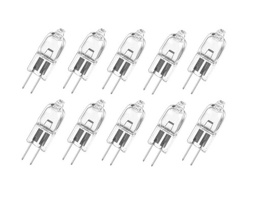 G4 Halogen Bulbs 10W 24V Dimmable Bi-Pin Base Clear Capsule Warm White Light Bulb Pack of 10