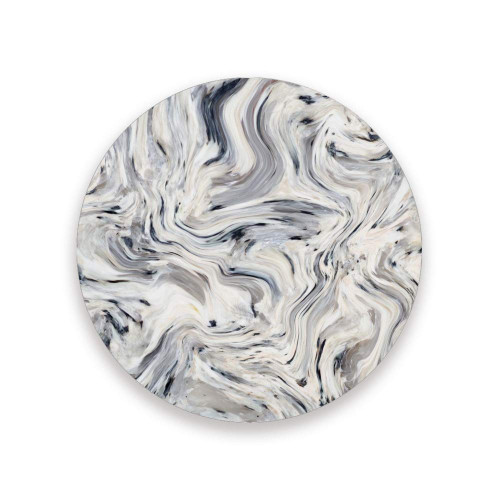 Top Carpenter Printed Round Marbling Pattern Ceramic Coasters with Cork-Backed for Coffee Drink Cup Mat Absorbent Stone Coaster Set of 1/2/4