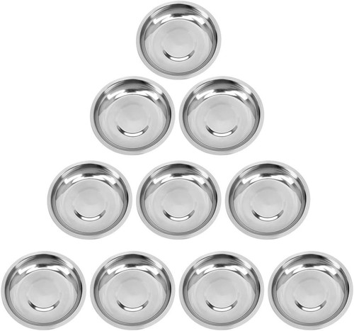 Hemoton 10PCS Stainless Steel Sauce Dishes Small Metal Bowls Mini Saucers Dipping Bowls Seasoning Dishes Sushi Saucers Bowl Sauce Cups Appetizer Plates Dipping Soy Sauce Dish 8X8CM Hemoton 10PCS Stainless Steel Sauce Dishes Small Metal Bowls Mini Saucers Dipping Bowls Seasoning Dishes Sushi Saucers Bowl Sauce Cups Appetizer Plates Dipping Soy Sauce Dish 8X8CM