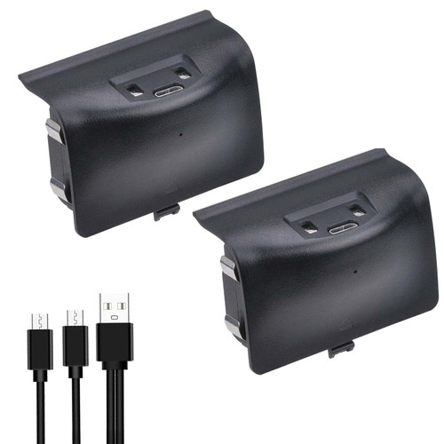 Xbox One Controller Battery,(2 Pack) 1400mAh Ni-Mh Replacement Battery Pack with 2 in 1 Micro USB Cable for Xbox One/One S/One X/Elite (Can't use for Xbox Series X/S Controller) Xbox One Controller Battery,(2 Pack) 1400mAh Ni-Mh Replacement Battery Pack with 2 in 1 Micro USB Cable for Xbox One/One S/One X/Elite (Can't use for Xbox Series X/S Controller)