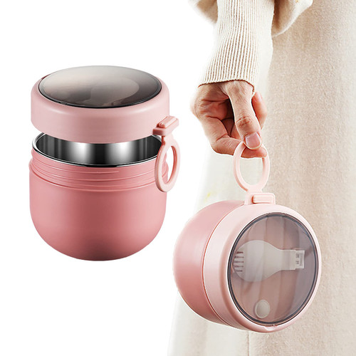 Aphmeir Overnight Oats Containers with Lids, 20oz Stainless Steel Inside Overnight Oats Jars with Spoon, Insulated Food Jars Portable Oatmeal Container Breakfast On The Go Cups (Pink) Aphmeir Overnight Oats Containers with Lids, 20oz Stainless Steel Inside Overnight Oats Jars with Spoon, Insulated Food Jars Portable Oatmeal Container Breakfast On The Go Cups (Pink)