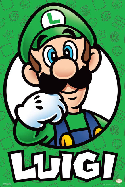 Pyramid America Super Mario Bros Luigi Nintendo Cool Wall Decor Art Print Poster 12x18