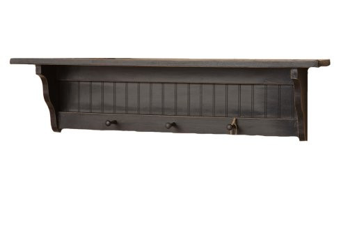 Your Heart's Delight 3-Hook Shelf, 36 by 9 by 5-1/2-Inch, Black Your Heart's Delight 3-Hook Shelf, 36 by 9 by 5-1/2-Inch, Black