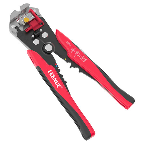 Self Adjusting Wire Stripper 3 in 1, LEENUE Auto Wire Stripper for 10 AWG to 22 AWG Speaker Wire, Electrical Wire Stripping Cable Cutting Crimping Tool