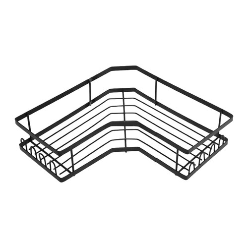 TOPUUTP Corner Shower Shelf Stainless Steel Bathroom Storage Rack Without Punching Wall Mounted Bathroom Corner Storage Caddy Multifunctional Shower Rack Hanging Storage Organizer (L)