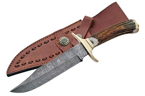 Damascus Szco Supplies Brass Guard Bowie Knife Damascus Szco Supplies Brass Guard Bowie Knife