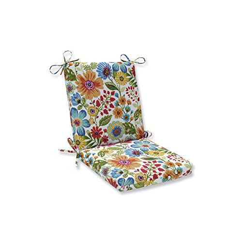 Pillow Perfect Outdoor | Indoor Gregoire Prima Squared Corners Chair Cushion, Blue, 36.5 X 18 X 3