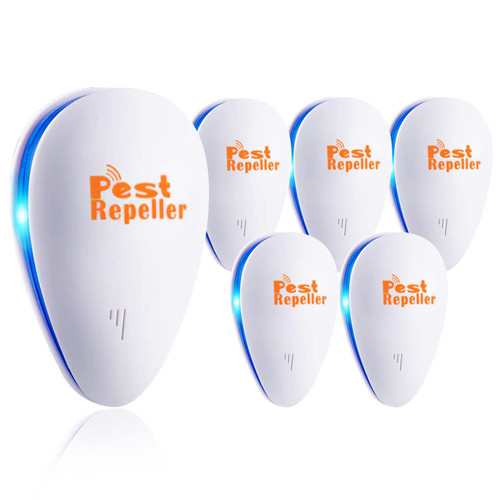 Ultrasonic Pest Repeller - 6 Pack, Electronic Mouse Repellent, Indoor Rodent Repellent?Rat Repellent Plug in?Insect Repellent?Pest Control for Mosquitoes?Ants?Mice?Squirrel,Fly?Cockroaches