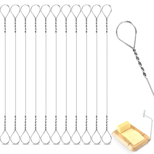 10 Pcs Cheese Slicer Wire Replacement Cheese Cutter Wire for Block Cheeses Butter Cutting Polished Marble Cheese Slicer Board Wire
