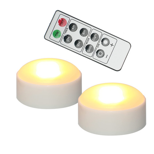 Magiq 2 Pack Halloween LED Pumpkin Lights with Remote and Timer White Color Flickering Battery Operated Decor Jack-O-Lantern Flameless Electric Candles for Pumpkin Home Outdoor Decorations