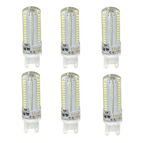 Welsun LED Bulb 5 Watt 104-LED Lamps of 400-450lumens 3014 SMD LED Chip LED Light,Replacement of 40W Halogen,220V,6 Pack (Color : Warm White, Size : G9)