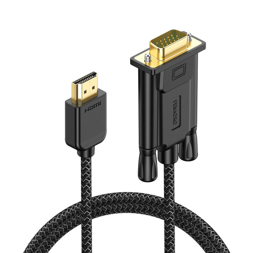 FEMORO HDMI to VGA Cable 3ft, HDMI-to-VGA Monitor Cable HDMI Adapter Cord (Male to Male) for Monitor, Computer, Laptop, Desktop, PC, Projector, HDTV and More FEMORO HDMI to VGA Cable 3ft, HDMI-to-VGA Monitor Cable HDMI Adapter Cord (Male to Male) for Monitor, Computer, Laptop, Desktop, PC, Projector, HDTV and More