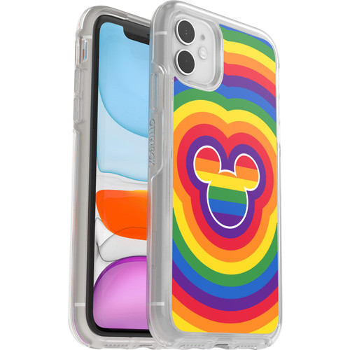 OtterBox iPhone XR and iPhone 11 Symmetry Series Case - DISNEY PRIDE, Ultra-sleek, Wireless Charging Compatible, Raised Edges Protect Camera & Screen