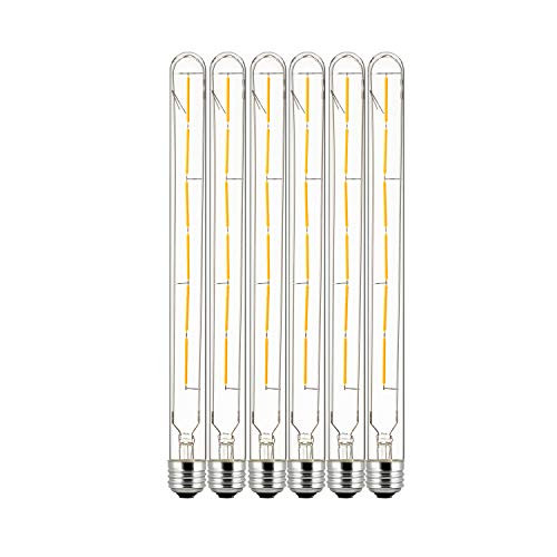 Sunlite 41070 LED T8 Filament Light Bulb 5-Watt (40W Equivalent), Dimmable, Tube Lightbulb 6 Pack 22K - Warm White