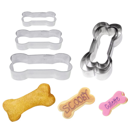 Honbay 6PCS Stainless Steel Metal Dog Bone Cookie Cutter, Dog Treat Cutter, Dog Bone Cookie Biscuit Mold for Homemade Treats Honbay 6PCS Stainless Steel Metal Dog Bone Cookie Cutter, Dog Treat Cutter, Dog Bone Cookie Biscuit Mold for Homemade Treats