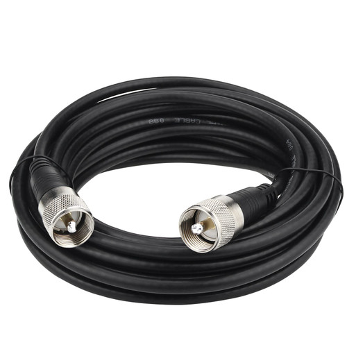 Ullnosoo RG8x Coaxial Cable, 25ft CB Radio Antenna Coax Cable UHF PL259 Male to Male Low Loss CB 50 Ohm for HAM Radio, Antenna Analyzer, Dummy Load, SWR Meter