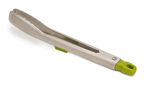 Joseph Joseph 10536 Elevate Steel Slimline Stainless-steel Tongs with Integrated Tool Rest, Gray, One Size