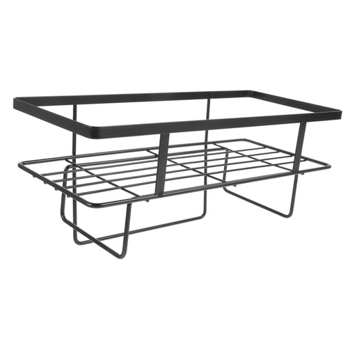 Yardwe Bathroom Shelf Black Metal Wall Shelf Corner Wall Shelf Metal Shelves Stainless Steel Bathroom Storage Shower Storage Basket Bathroom Wall Rack Shower Wall Organizer Bathroom Racks
