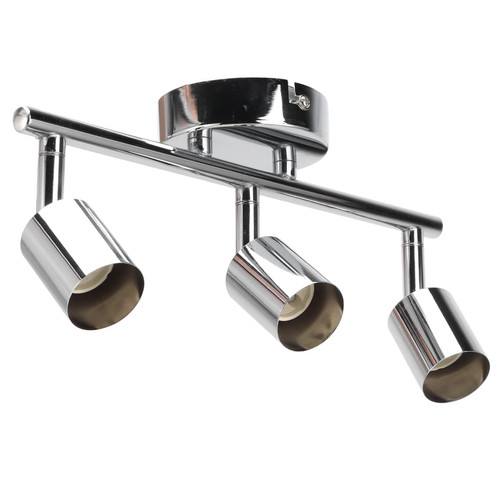 Track Lighting Kit, Rotatable Ceiling Spotlight Base 3-Light Track Light Base with GU10 Socket for Dining Living Room Bedroom