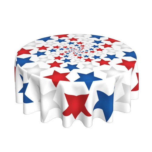 QIPNVY Patriotic Tablecloth Red White and Blue Tablecloth Star Round Tablecloth 60 Inch Washable Reusable for 4th of July Tablecloth Parties Dinner Picnic Dining Kitchen Decor QIPNVY Patriotic Tablecloth Red White and Blue Tablecloth Star Round Tablecloth 60 Inch Washable Reusable for 4th of July Tablecloth Parties Dinner Picnic Dining Kitchen Decor