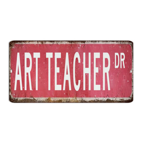 Decorative Metal Signs Art Teacher Man Cave Decor Aluminum Metal Sign for Backyard Laundry Men Profession Pure Solid Color Wall Art Poster Gift for Cabin 6x12 Inch