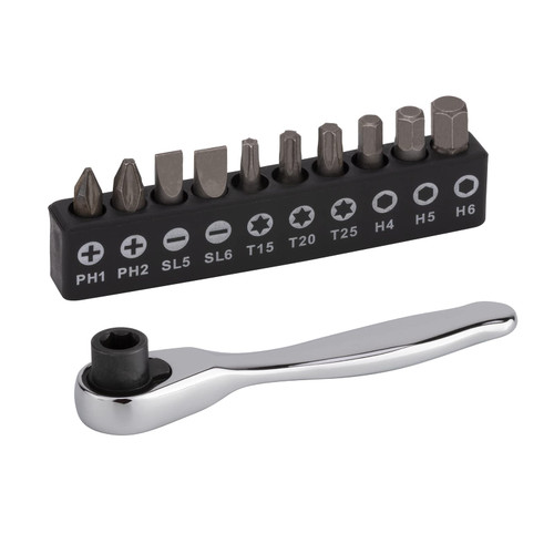 11PCS 1/4 Mini Ratchet Wrench Set Low Profile - High Torque Offset Close Quarters Ratchet with S2 Screwdriver Bits, Micro Right Angle EDC Tool with 90 Degree Reversible Drive Handle and Multi Hex Bit 11PCS 1/4 Mini Ratchet Wrench Set Low Profile - High Torque Offset Close Quarters Ratchet with S2 Screwdriver Bits, Micro Right Angle EDC Tool with 90 Degree Reversible Drive Handle and Multi Hex Bit