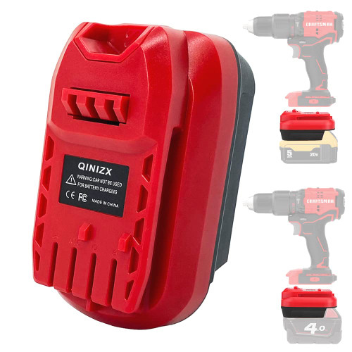 QINIZX Battery Adapter for Craftsman 20V V20 Cordless Tools, Converter for DeWalt 20V MAX and for Milwaukee M18 18V Lithium Battery to Craftsman 20 Volt Lithium Ion Battery CMCB201 CMCB204 CMCB205
