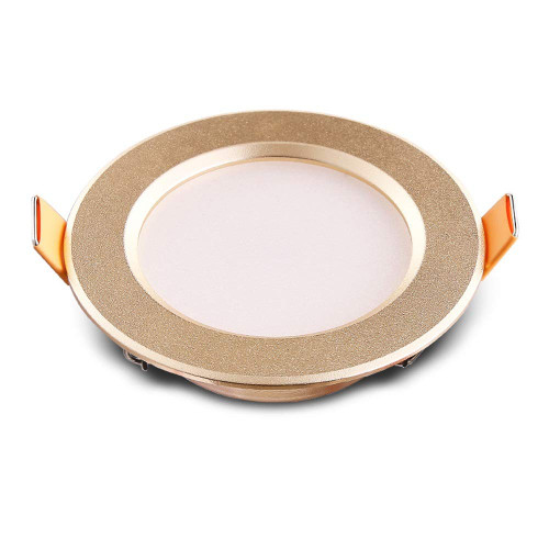 PEHUB 3W Luxury Aluminum Recessed LED Ceiling Downlight Spotlight Lamp Commercial Directional Energy Saving Ceiling Panel Downlamp Ultra Slim Kitchen Cupboard Spotlights Anti-Glare High Brightness (C