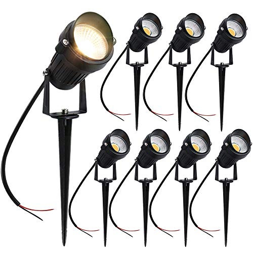 YGS-Tech 5W LED Landscape Lights 12V/24V Warm White Waterproof Low Voltage COB LED Outdoor Wall Spotlights for Garden, Yard, Lawn, Pathway (8 Pack) YGS-Tech 5W LED Landscape Lights 12V/24V Warm White Waterproof Low Voltage COB LED Outdoor Wall Spotlights for Garden, Yard, Lawn, Pathway (8 Pack)