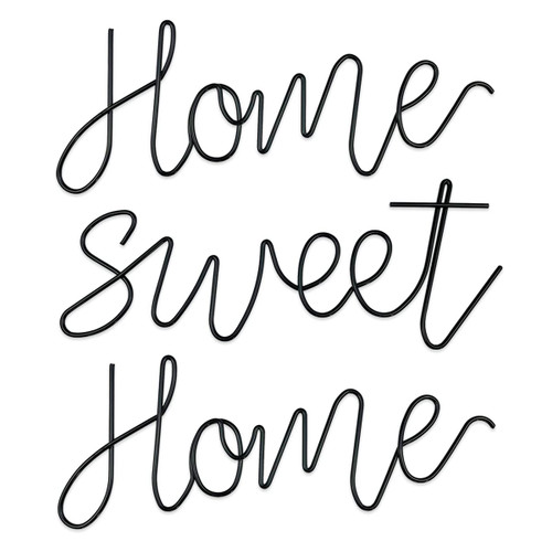 Home Sweet Home Sign-3D Word Art Home Sweet Home Wall Decor-Metal Home Sweet Home Decor for Home Living Room Bedroom Kitchen, Black