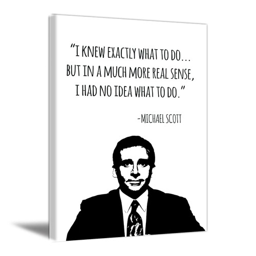 Michael Scott Office Quote Poster Inspirational Wall Art Office Wall Decor Michael Scott Poster Funny Poster Office TV Show The Office Wall Art Picture for Office Home Decor 16x24Inch Frameless