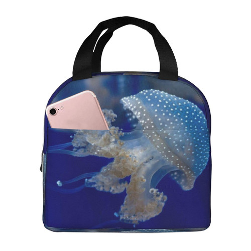Jellyfish Printed Lunch Bag For Women Reusable Insulated Lunch Tote Bag Lunch Box Lunch Cooler Tote Box