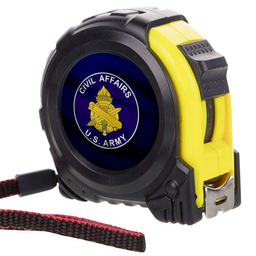Tape Measure with 16 Foot Steel Tapeline - US Army Civil Affairs, Regimental Insignia