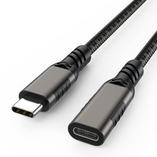USB C Extension Cable 3FT, USB Type-C Male to Female Cord, [USB3.1 Gen2/10Gbps] Sync Transfer USB C Extender 100W/5A Fast Charging Compatible with MacBook,Laptop,Tablet,Mobile Phone and More