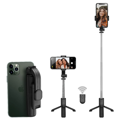 Trakxy Selfie Stick Tripods Compatible with All Phones, 3 in 1 Extendable and Portable Monopod Tripod Stand with Detachable Wireless Remote Shutter Phone Holder for All iPhone, Galaxy and More-Black Trakxy Selfie Stick Tripods Compatible with All Phones, 3 in 1 Extendable and Portable Monopod Tripod Stand with Detachable Wireless Remote Shutter Phone Holder for All iPhone, Galaxy and More-Black
