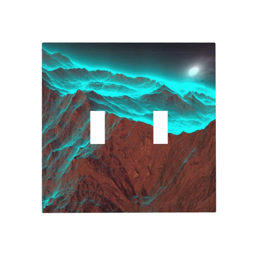 Light Mountain 2 Gang Toggle Light Switch Wall Plate 4.9" x 5" Double Switch Cover Unbreakable Polycarbonate Thermoplastic Double Toggle Wall Plate for Light Switches Outlet Covers