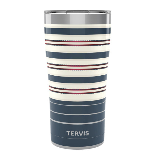 Tervis Traveler Sailor Stripes Triple Walled Insulated Tumbler Travel Cup Keeps Drinks Cold & Hot, 20oz, Stainless Steel